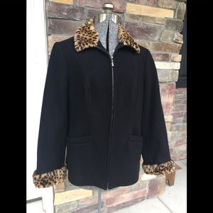 JASON KOLE Wool Zipper Peacoat